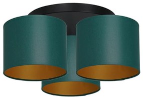 Lampadario a plafone ARDEN 3xE27/60W/230V verde/oro