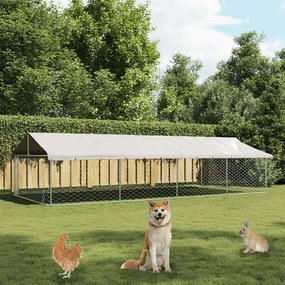 Gabbia Per Cani Da Esterno Con Tetto 600x300x150 Cm /