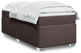 Giroletto A Molle Con Materasso Marrone Scuro 90x190cm Tessuto /