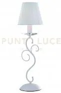 Lume perla bianco 1 luce attacco e14 15x40cm metallo vetro-cristall...