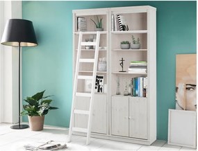 Libreria in legno di pino bianco 148x223 cm Anita - Støraa