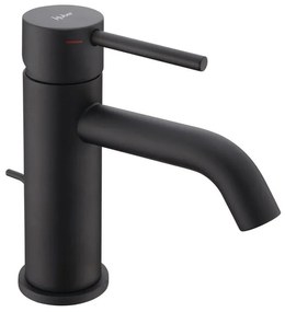 Rubinetto per lavabo a canna bassa Tayrona nero opaco HUBER H 16.4 cm