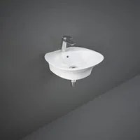 Lavabo sospeso Sensation in ceramica bianca lunghezza 50 cm