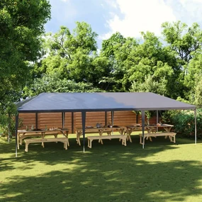Gazebo Professionale 4x9 M Antracite 90 G/m² /