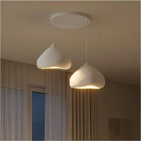 Brilagi - Lampada a sospensione con cavo WABI SABI 2xE27/40W/230V Ø 45 cm, bianco