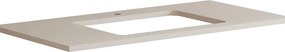 Top per lavabo semincasso Niwa L 90 x H 1.8 x P 46 cm laccato opaco sabbia truciolare