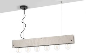 ONLI - Lampadario a sospensione con filo ARGO 6xE27/22W/230V grigio