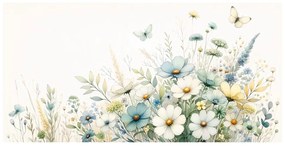 Quadro su tela – Fiori selvatici in tonalità pastello