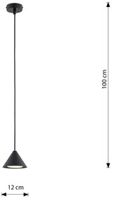 Sospensione Minimal Skadi 1 Luce In Acciaio Nero