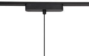 Sistema di illuminazione su binario moderno con 6 faretti a sospensione neri monofase - Magnetic Vance