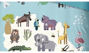 Set copripiumino e federa da bambini blu per letto singolo/per letto esteso 140x220 cm Wild Life – Good Morning