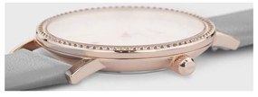 Orologio da donna con cinturino in pelle grigia Le Couronnement - Cluse