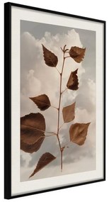 Poster  Leaves in the Clouds  Cornice Quadri Cornice nera con pass-partout, Larghezza x Altezza Home decor 20x30