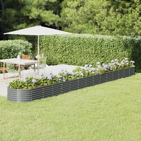 Letto Giardino Acciaio Verniciato A Polvere 620x80x36 Cm Grigio /