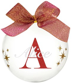 Pallina natale con nome Alice 10cm