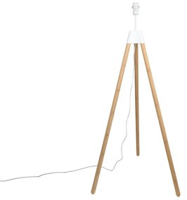 Lampada da terra base Fennel in legno, H 135 cm, E27 INSPIRE