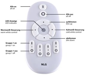 Leuchten Direkt 15571-18-Plafoniera LED dimmerabile  FLAT LED/23,5W/230V+TC