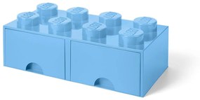 Scatola portaoggetti azzurra con due cassetti - LEGO®