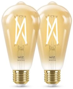 SET 2x Lampadina LED Dimmerabile VINTAGE ST64 E27/6,7W/230V 2000-5000K Wi-Fi - WiZ