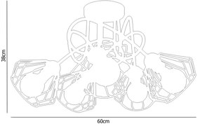 Lampadario a plafone CEED 5xE27/60W/230V