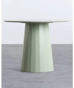 Tavolo da Pranzo Rotondo in Legno e Acciaio (Ø 100 cm) Irem - The Masie