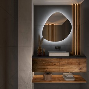 Specchio asimmetrico con luce LED G6