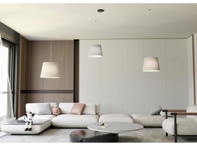 Sospensione 3 Luci Iside Con Fermacavi E Paralumi Grigio E Beige