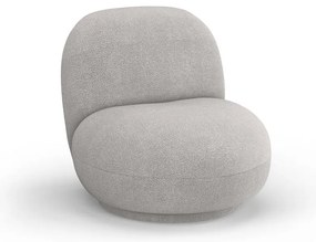 Poltrona grigio chiaro in tessuto bouclé Chuck - Micadoni Home