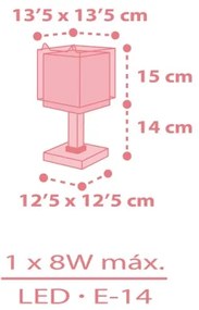 Dalber 64581N - Lampada LED per bambini LITTLE FOX 1xG4/4W/230V rosa