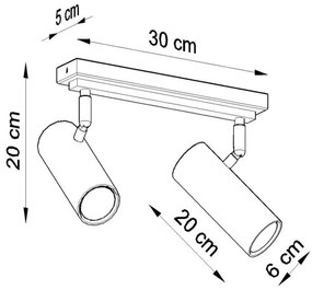 Faretto DIREZIONE 2xGU10/40W/230V bianco