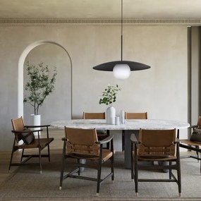 Lampadario a sospensione con filo SLATE 1xE27/15W/230V diametro 65 cm nero