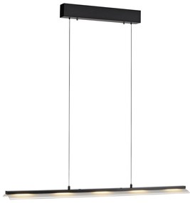 Lampada a Sospensione di Design Nera con LED Dimmerabile a 3 Livelli e Sistema Easylift - Nele