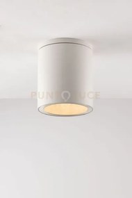 Plafoniera citizen bianca tonda 1 luce attacco e27 ip54 14,5x17cm