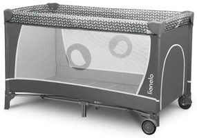 Lionelo - Lettino da viaggio FLOWER Grigio Scandi