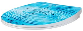 Sedile WC con chiusura Easy-Close (automatica) 38 x 45 cm Droplets – Wenko