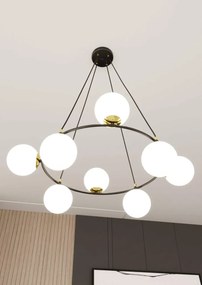 Lampadario a Sospensione AZURA 8 OPAL