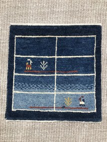 Gabbeh Tappeto persiano 40 x 40 Blu (Iran) Annodato A Mano