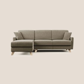 Edgar divano letto angolare in tessuto felis impermeabile T03 marrone