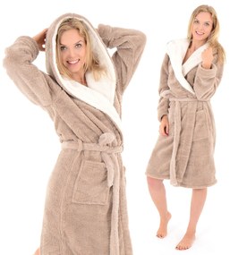 Accappatoio da donna Jordan Beige / Ekru rozm.M