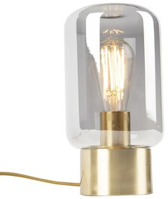 Lampada da tavolo di design in ottone con vetro fumé - Bliss Cute