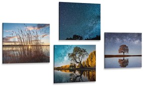 Set di quadri – Paesaggio con cielo magico