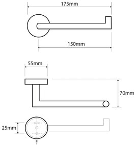 Porta carta igienica in acciaio inox X-Steel - Sapho