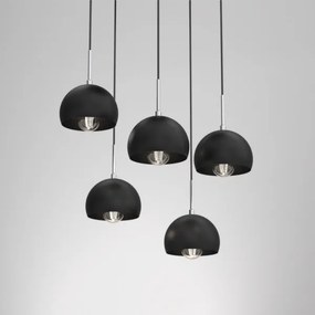 Lampadario su corda  COOL 5xE27/60W/230V nero