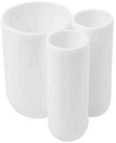 Bicchiere di plastica bianco per spazzolini da denti Touch - Umbra