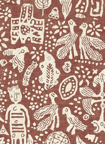 Lewis & Wood Carta da parati Minna Maze - Russet