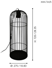 Eglo 43389 - Lampada LED da terra LATCHELY 1xGU10/4,6W/230V