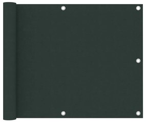 Paravento Da Balcone Verde Scuro 75x400 Cm Tessuto Oxford /