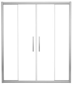 Porta doccia Namara 140 cm, H 195 cm in vetro, spessore 8 mm trasparente silver