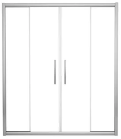 Porta doccia scorrevole Namara L 170 x H 195cm, Sp. 8 mm in vetro profilo cromo