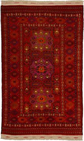 Turkmen Tappeto 130 x 210 Rosso (Uzbekistan) Annodato A Mano